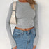 Long Sleeve T Shirt Women Autumn Winter Y2k Crop Top Casual Slim Fit Pullovers Solid O Neck T-shirts Streetwear Female Basic Tee